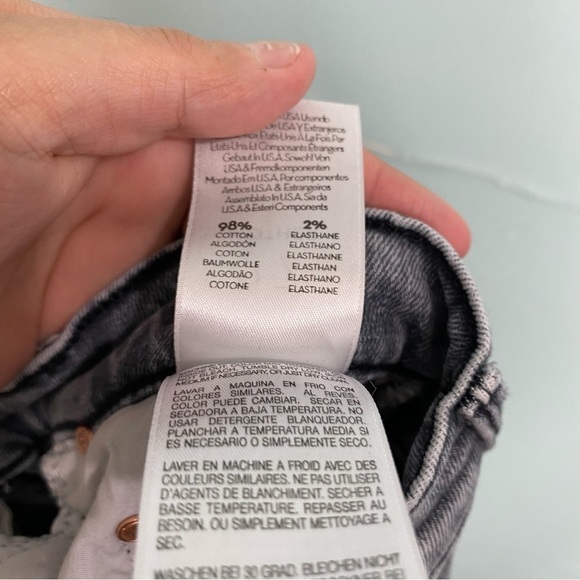 MOTHER The Swooner Ankle Zip Static Gray Sz 27 Ankle Zipper - Picture 6 of 8